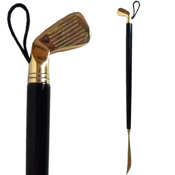 70107 GOLD GOLF CLUB SHOEHORN - Click Image to Close